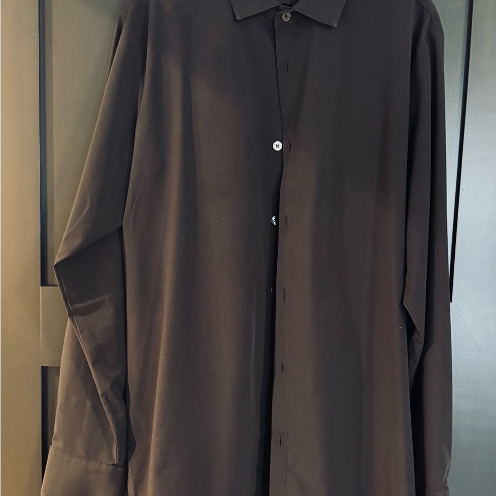 Mizzen+Main Men's Black Shirt, Size Large Trim Fit